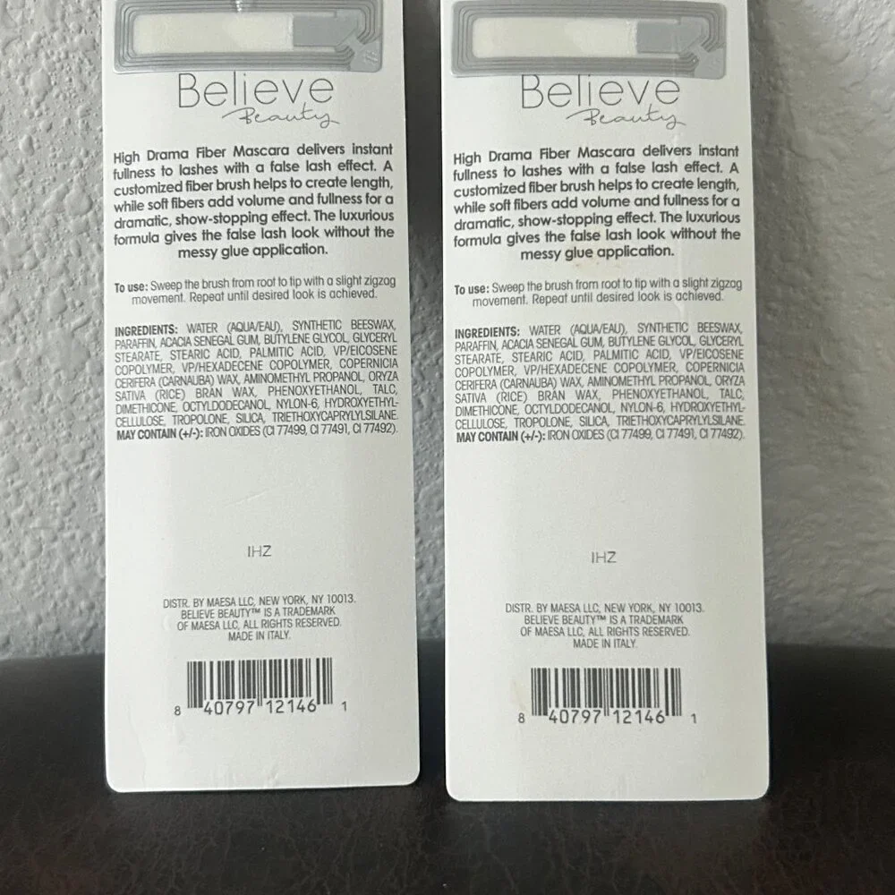 BELIEVE Beauty HIGH Drama fiber Mascara 2 pack BROWN